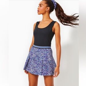 NWT: Lilly Pulitzer Luxletic Pineapple Park Romper, Resort White Twisted Up, L